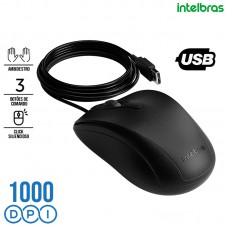 Mouse USB 1000Dpi MCI 20 Intelbras - Preto